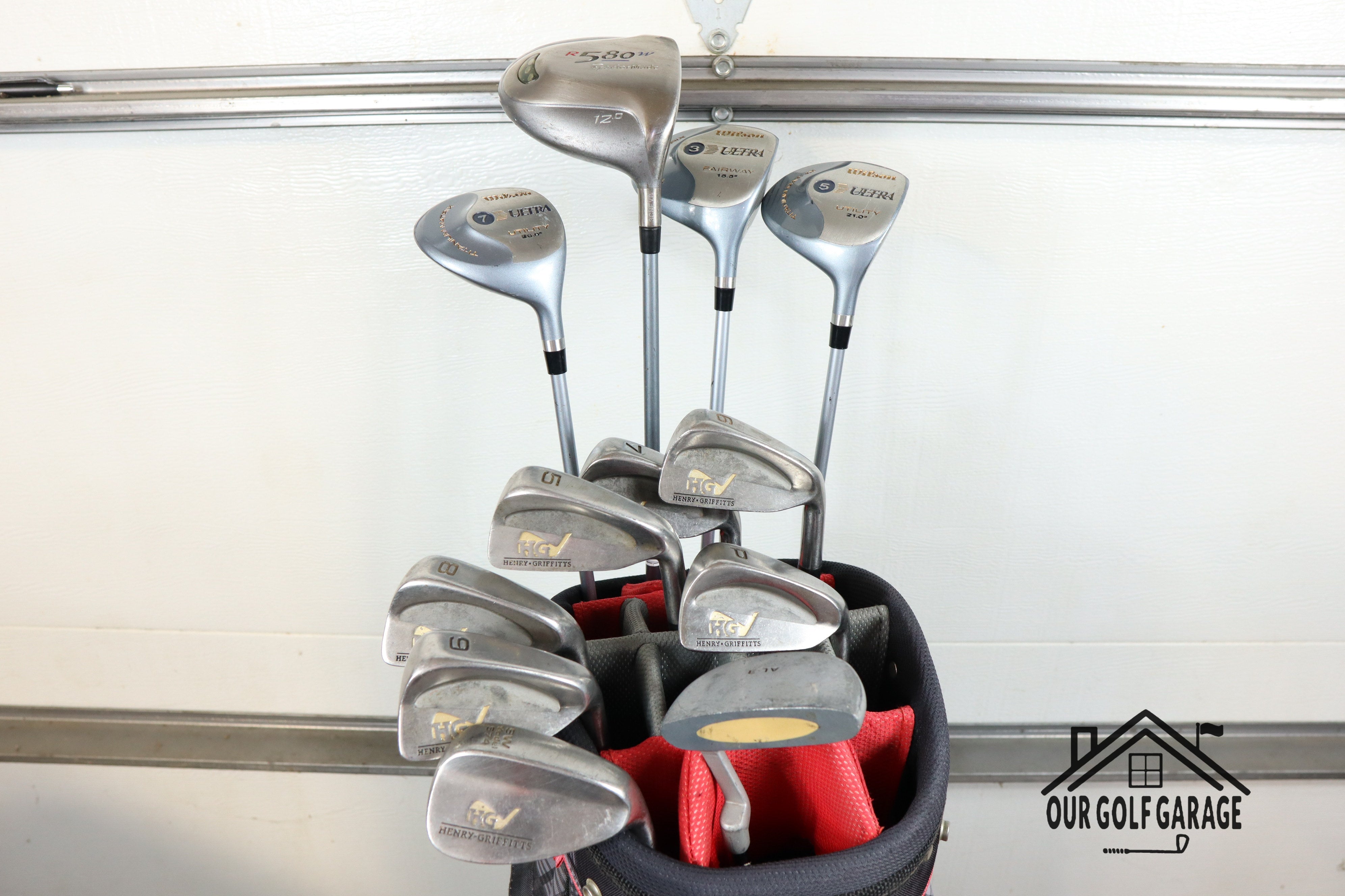 Ladies Wilson/TaylorMade Full Set (Driver, 3W, 5W, 7W, 5-P, SW, Putter)