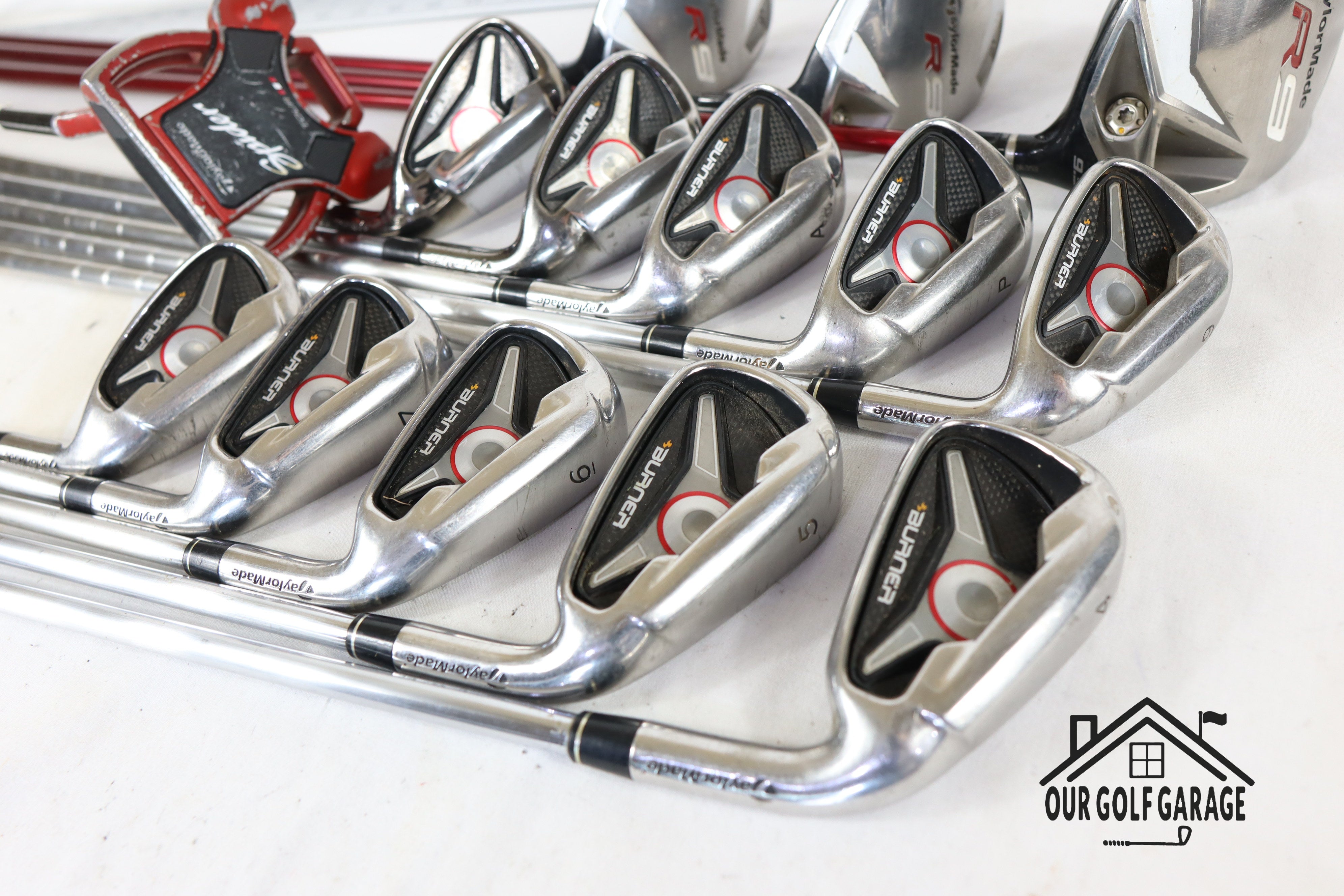 TaylorMade Burner x R9 Full Set (Driver, 3W, 5W, 4-P,A,S,L, Putter) (1.5" shortened, One Length)