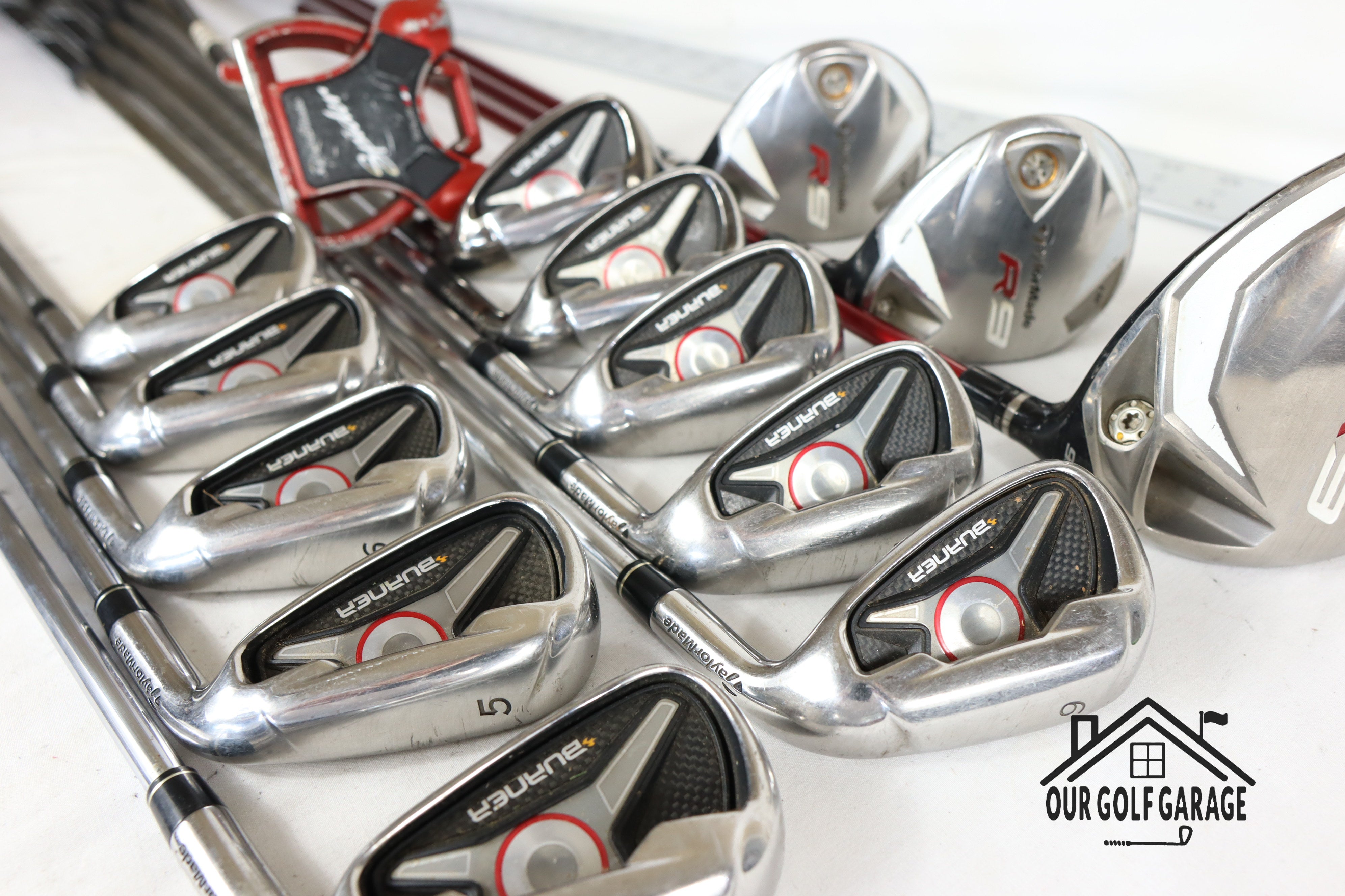 TaylorMade Burner x R9 Full Set (Driver, 3W, 5W, 4-P,A,S,L, Putter) (1.5" shortened, One Length)