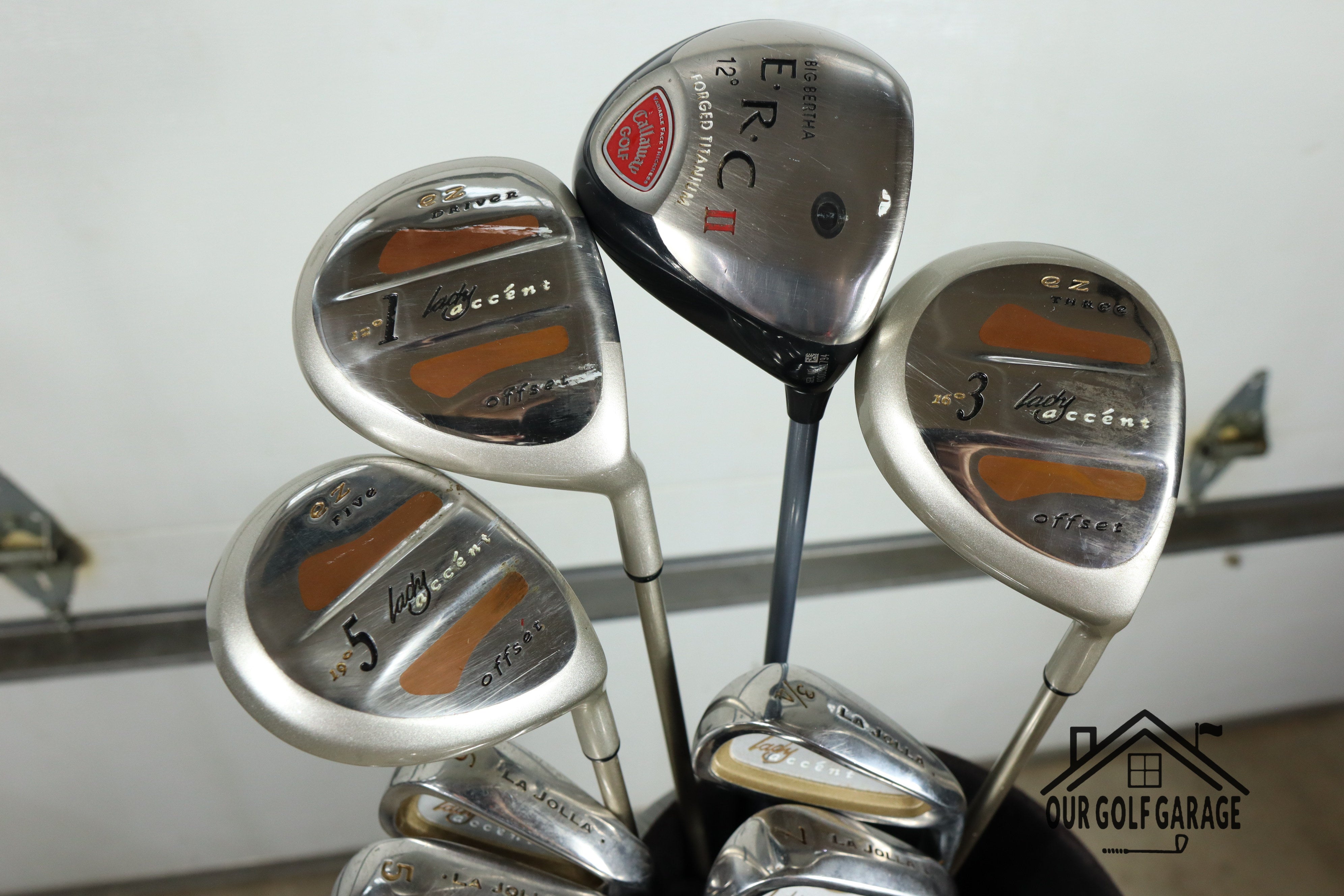 Ladies Accent Full Set +ERC Driver (2 Drivers, 3W, 5W, 3/4-P, S, Putter)