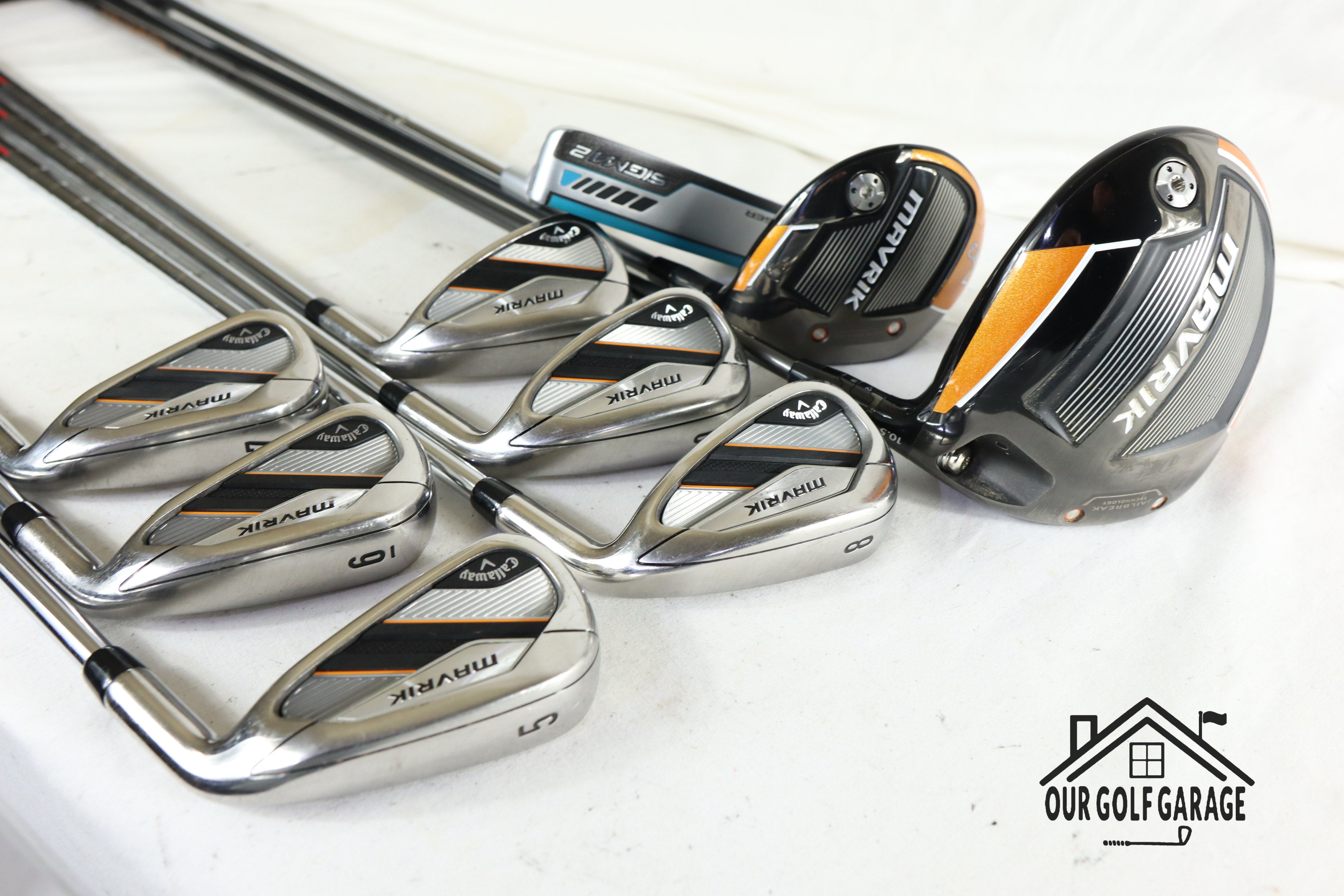 Callaway Mavrik Set (Driver, 5W, 5-P, Ping Sigma2 Putter) Stiff Flex