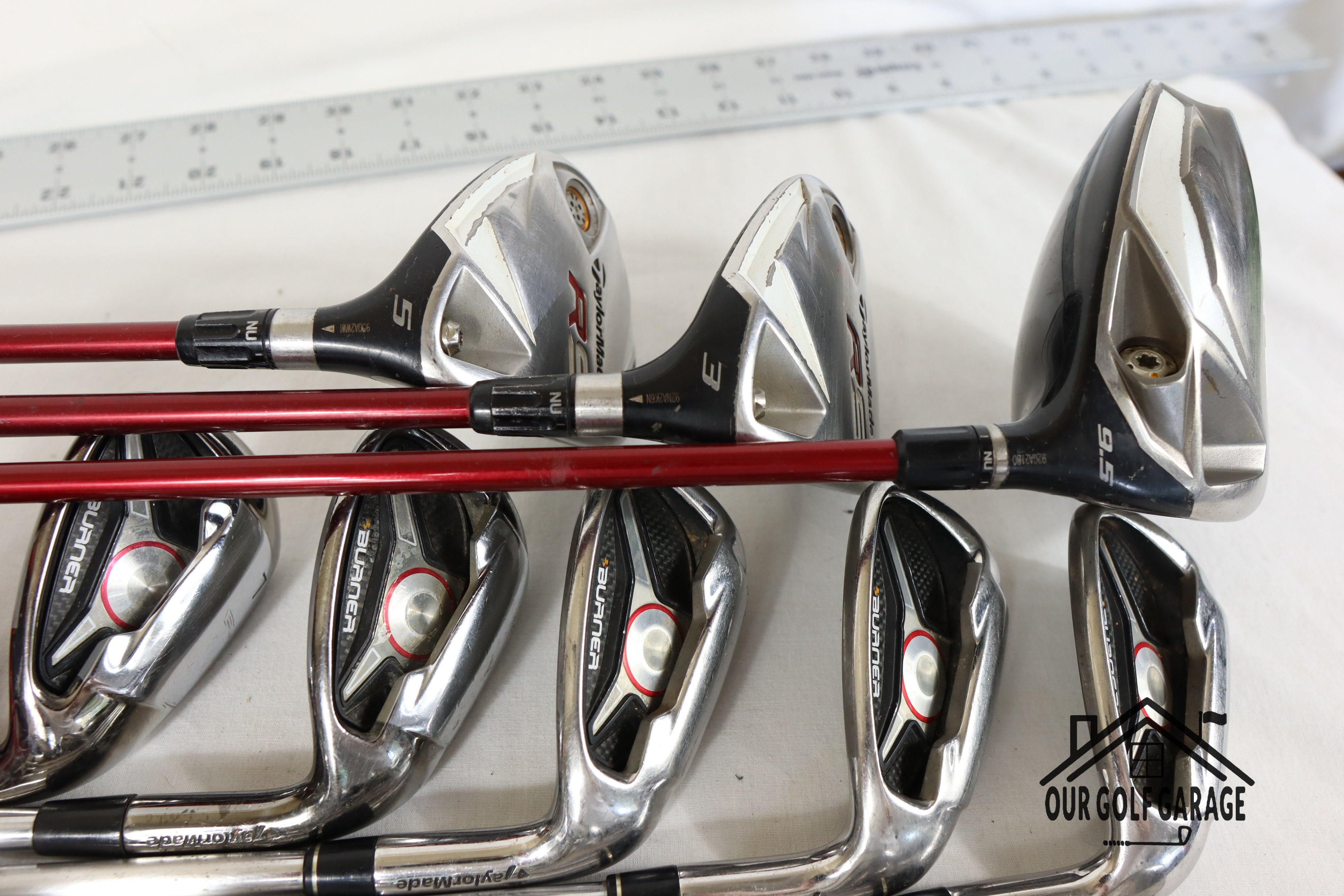 TaylorMade Burner x R9 Full Set (Driver, 3W, 5W, 4-P,A,S,L, Putter) (1.5" shortened, One Length)